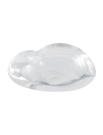 Daum Heart & Hands Crystal Paperweight