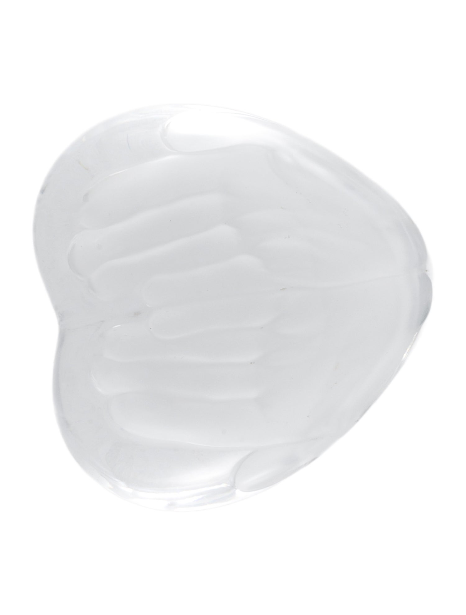 Daum Heart & Hands Crystal Paperweight