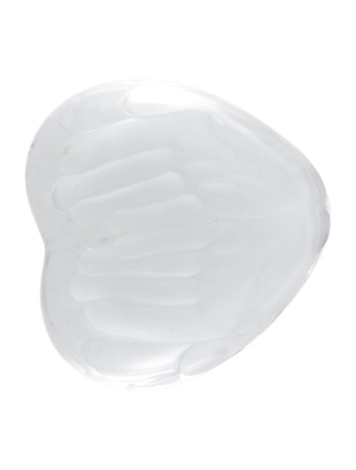 Daum Heart & Hands Crystal Paperweight