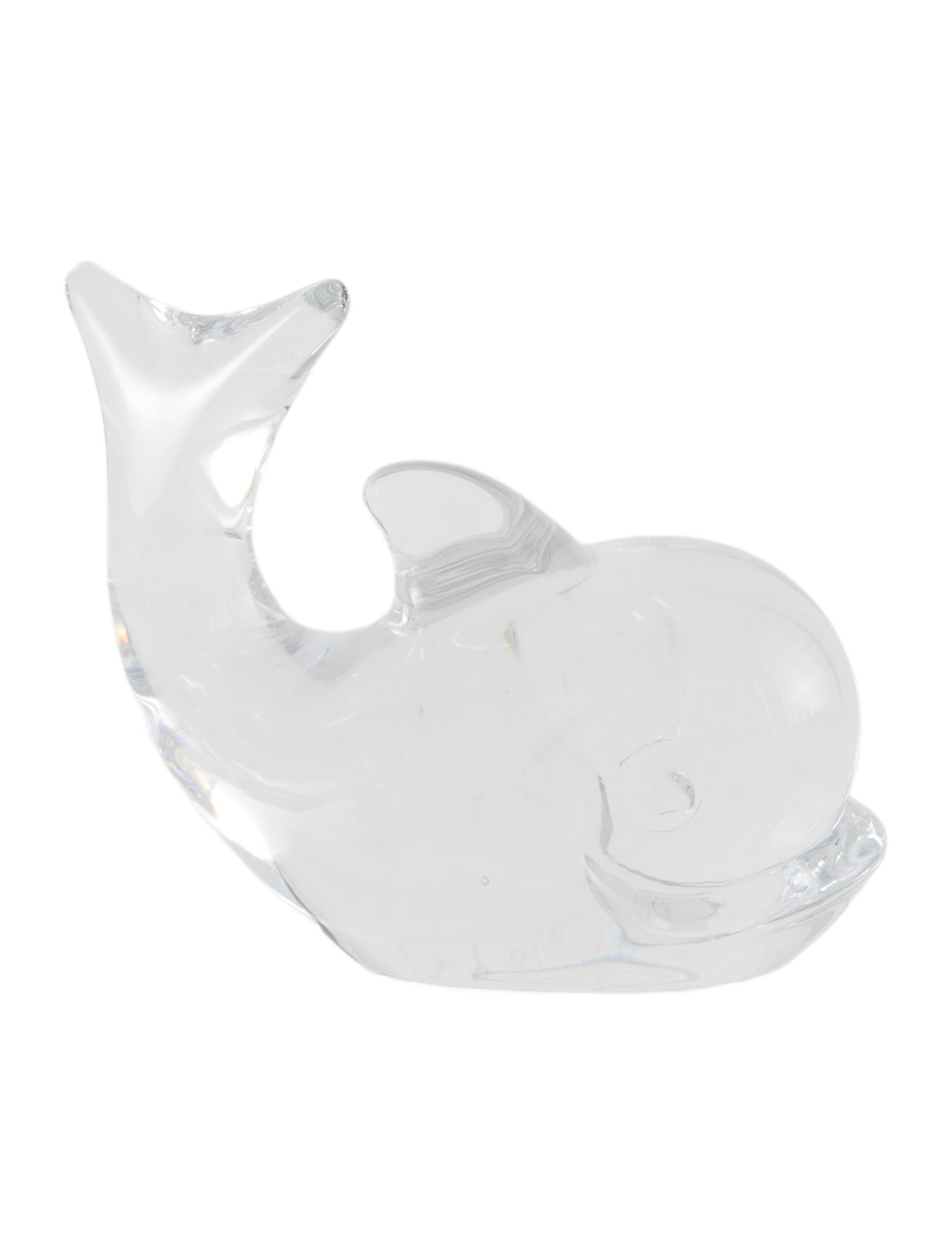 Daum Crystal Whale Figurine