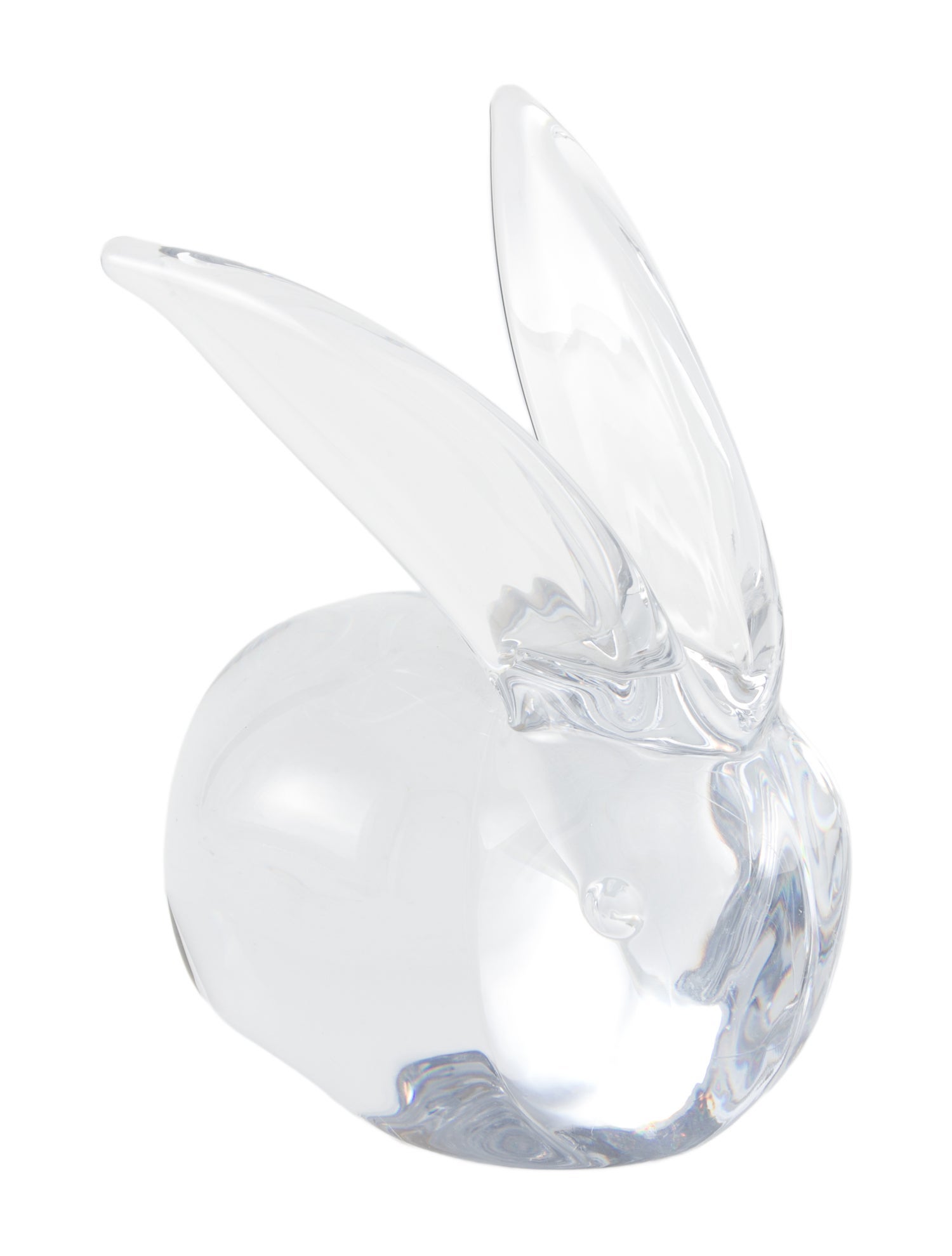 Daum Laying Down Rabbit Figurine