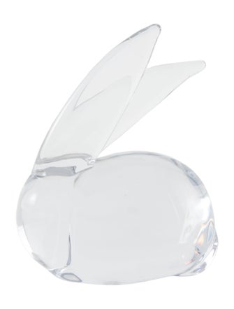 Daum Laying Down Rabbit Figurine