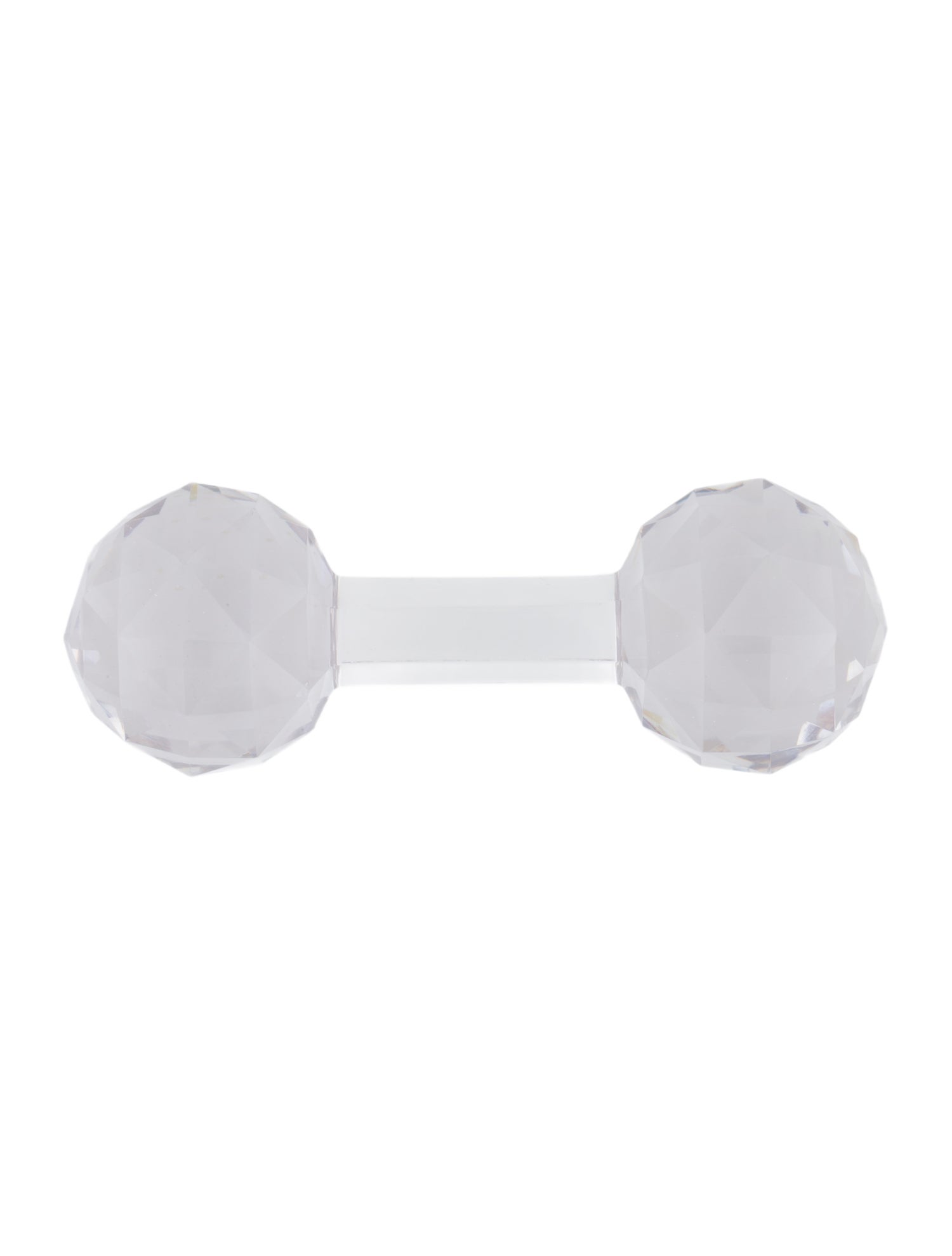 Daum Crystal Knife Rest, Multifaceted Dumbbell Shape