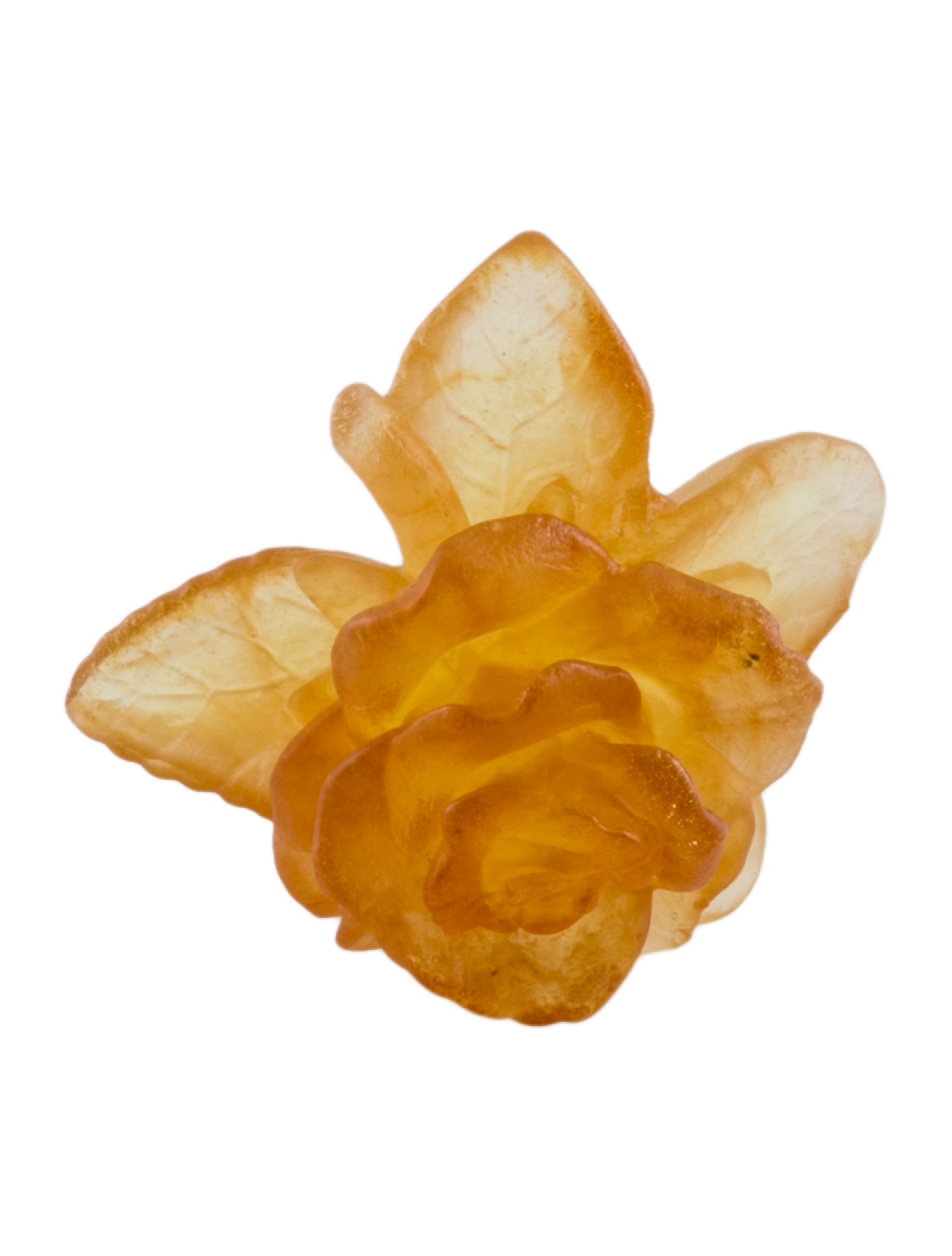 Daum Daum Pâte de Verre Rose Figurine