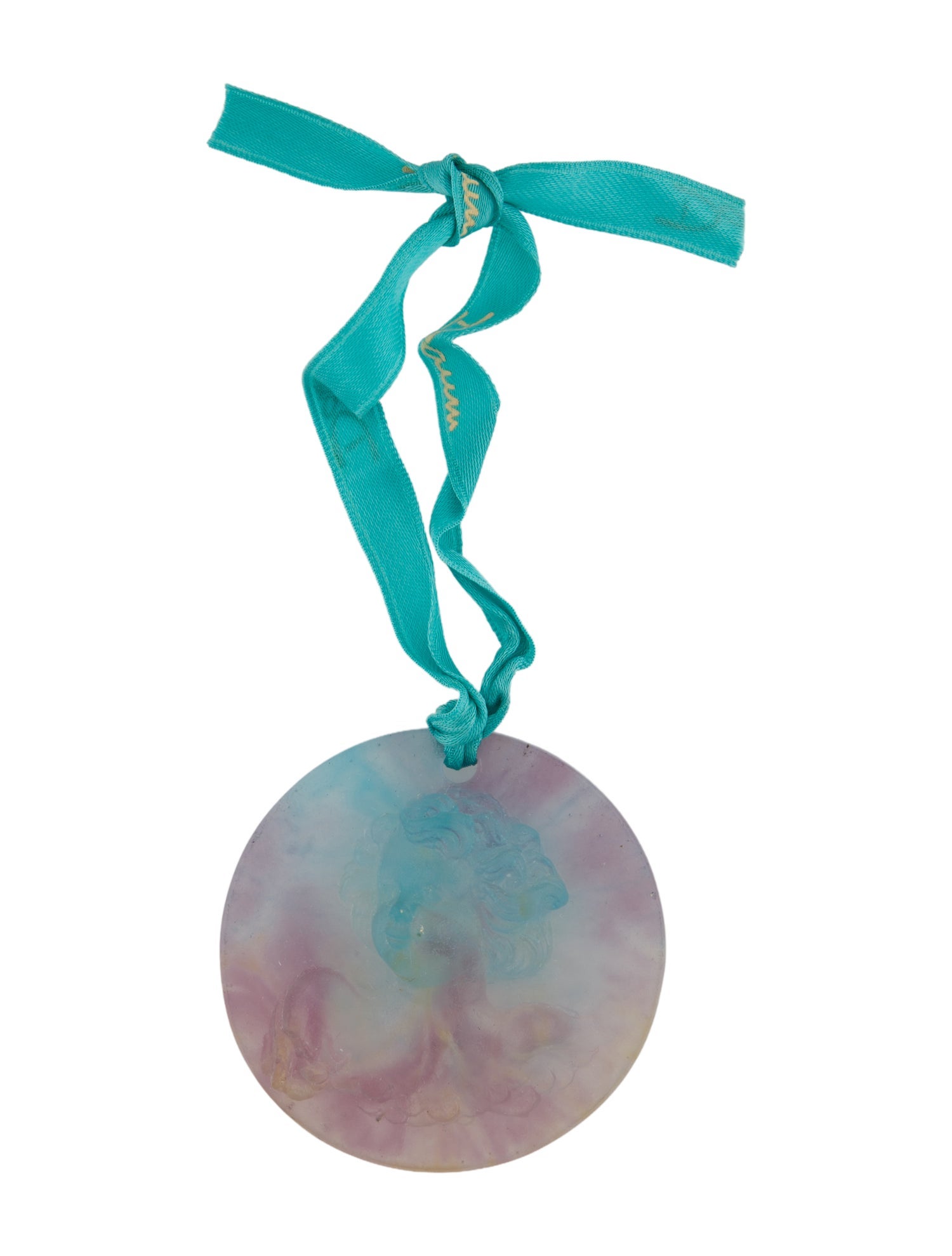 Daum Vintage 1994 Crystal Pate De Verre Cherub Ornament