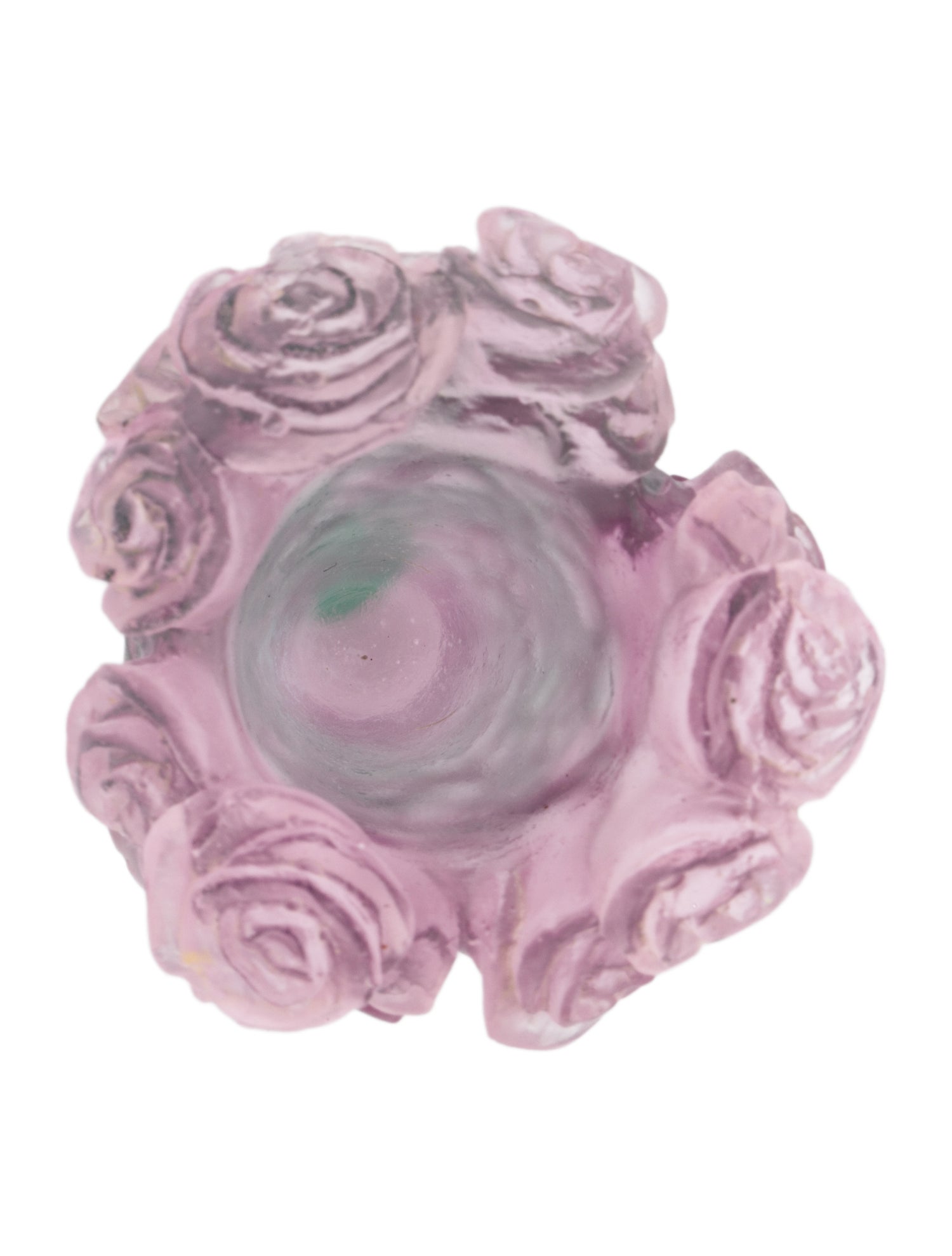 Daum Pâte de Verre Rose Passion Mini Vase
