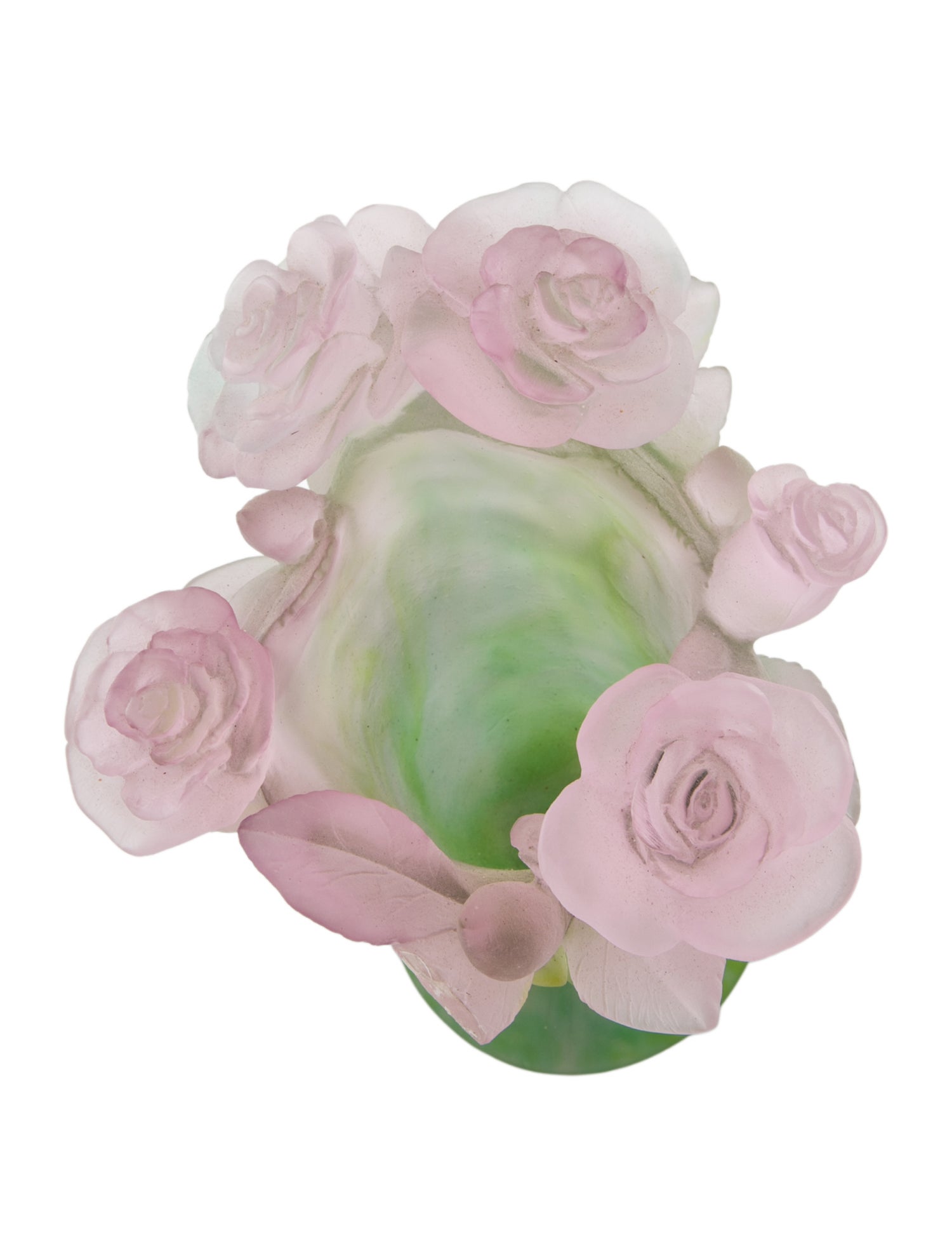 Daum Pâte de Verre Rose Passion Vase