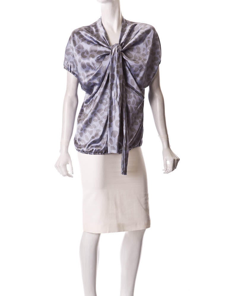 David Szeto Silk Cheetah Top