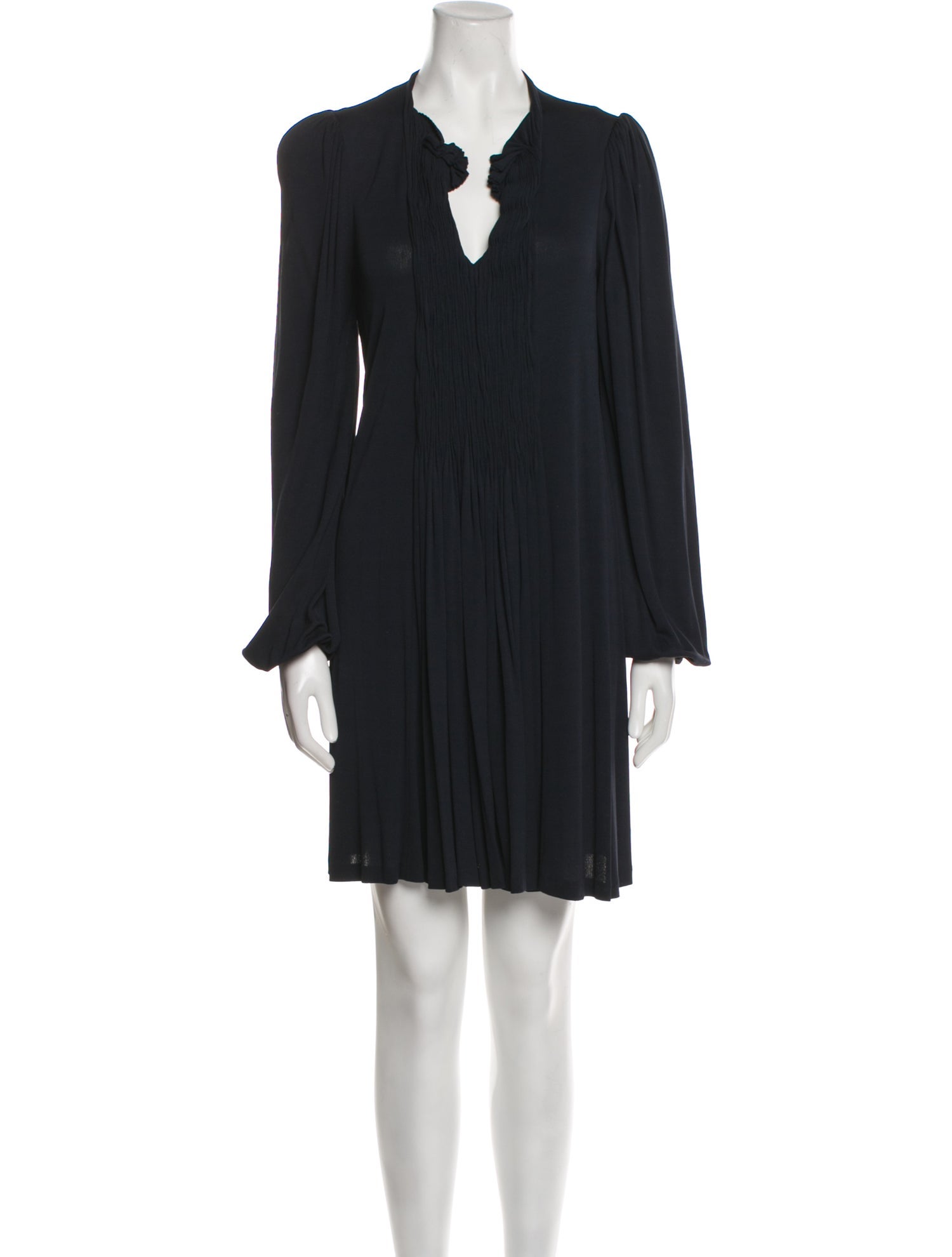 David Szeto V-Neck Mini Dress