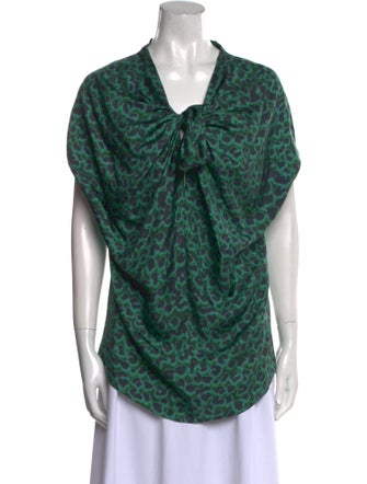 David Szeto Silk Printed Blouse