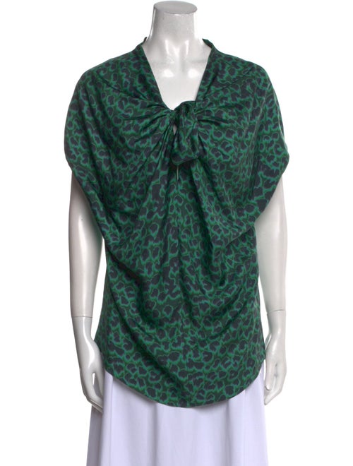 David Szeto Silk Printed Blouse