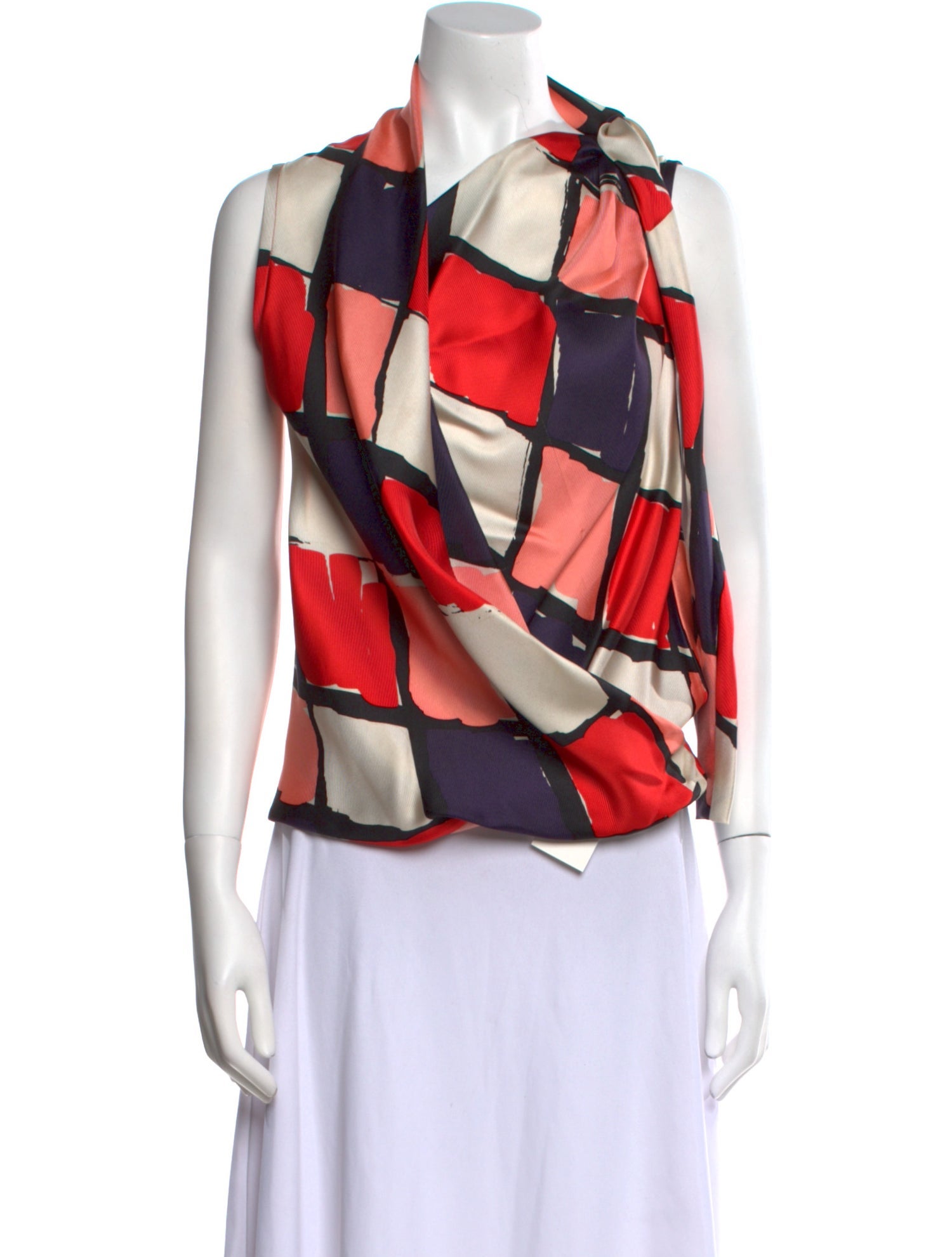 David Szeto Silk Printed Blouse