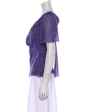 David Szeto Silk Printed Top