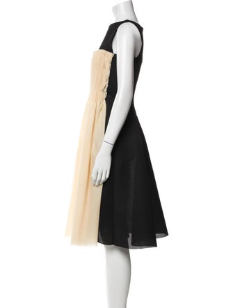 David Szeto Wool Midi Length Dress