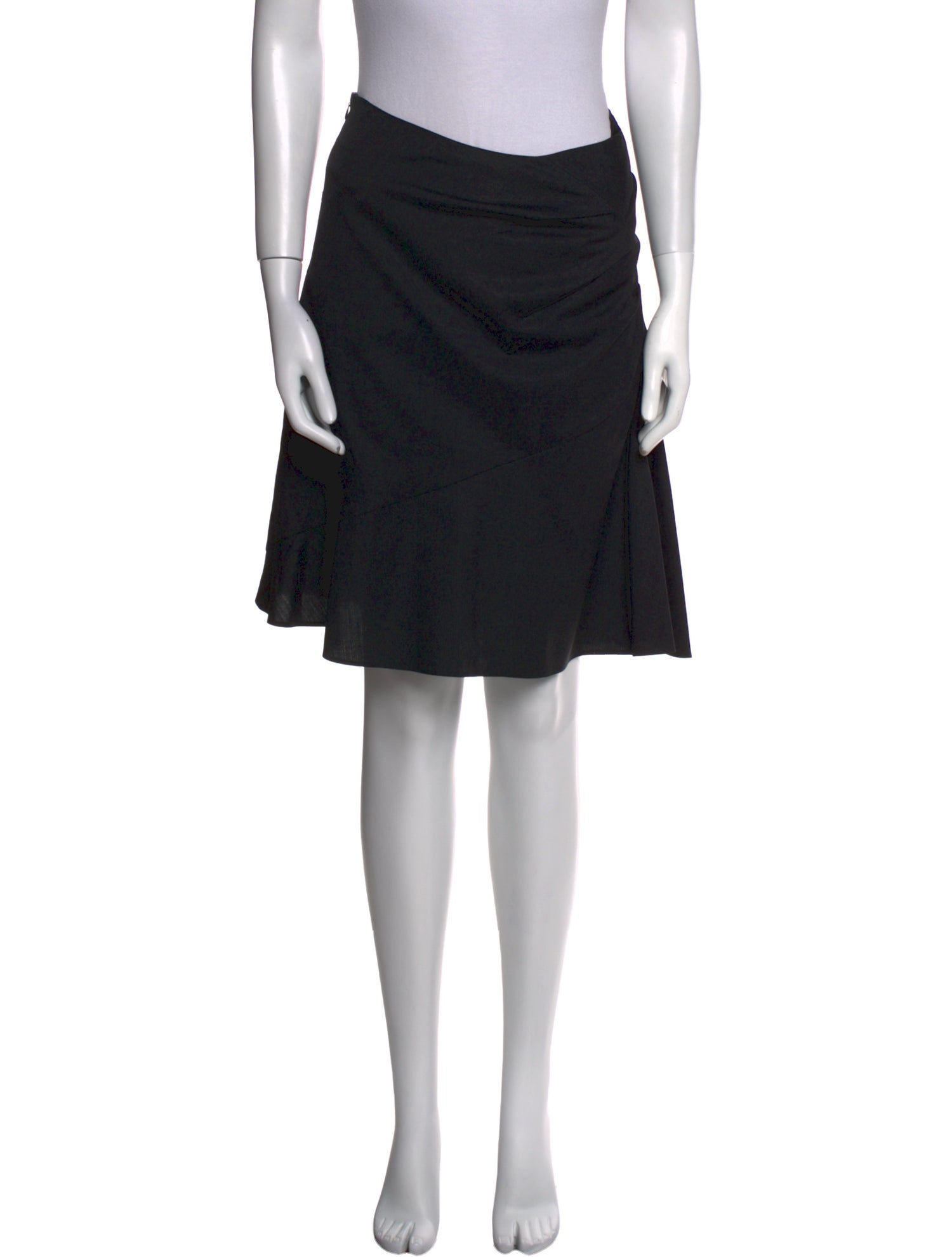 David Szeto Wool Knee-Length Skirt
