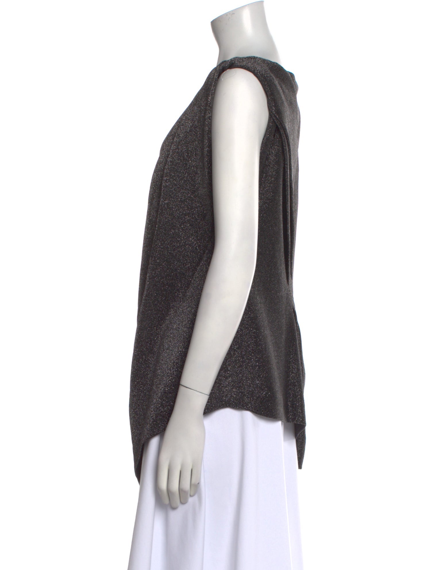 David Szeto Cowl Neck Sleeveless Tunic