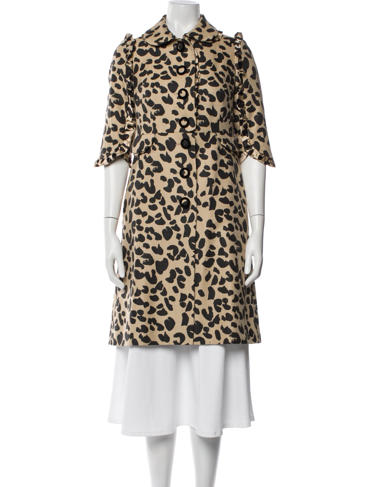 David Szeto Silk Animal Print Blazer