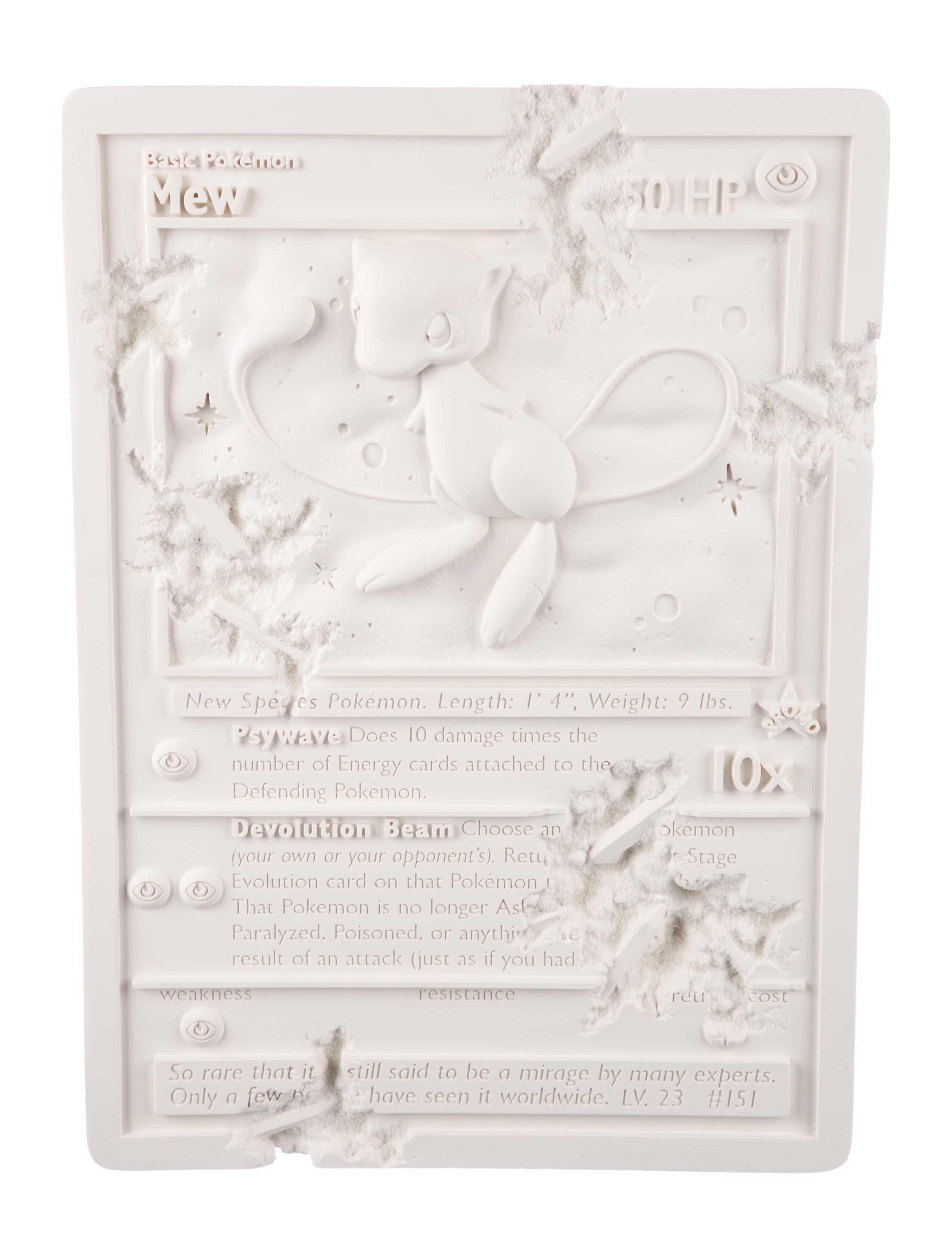 Daniel Arsham x Pokemon Crystalized Mew Card Sculpture