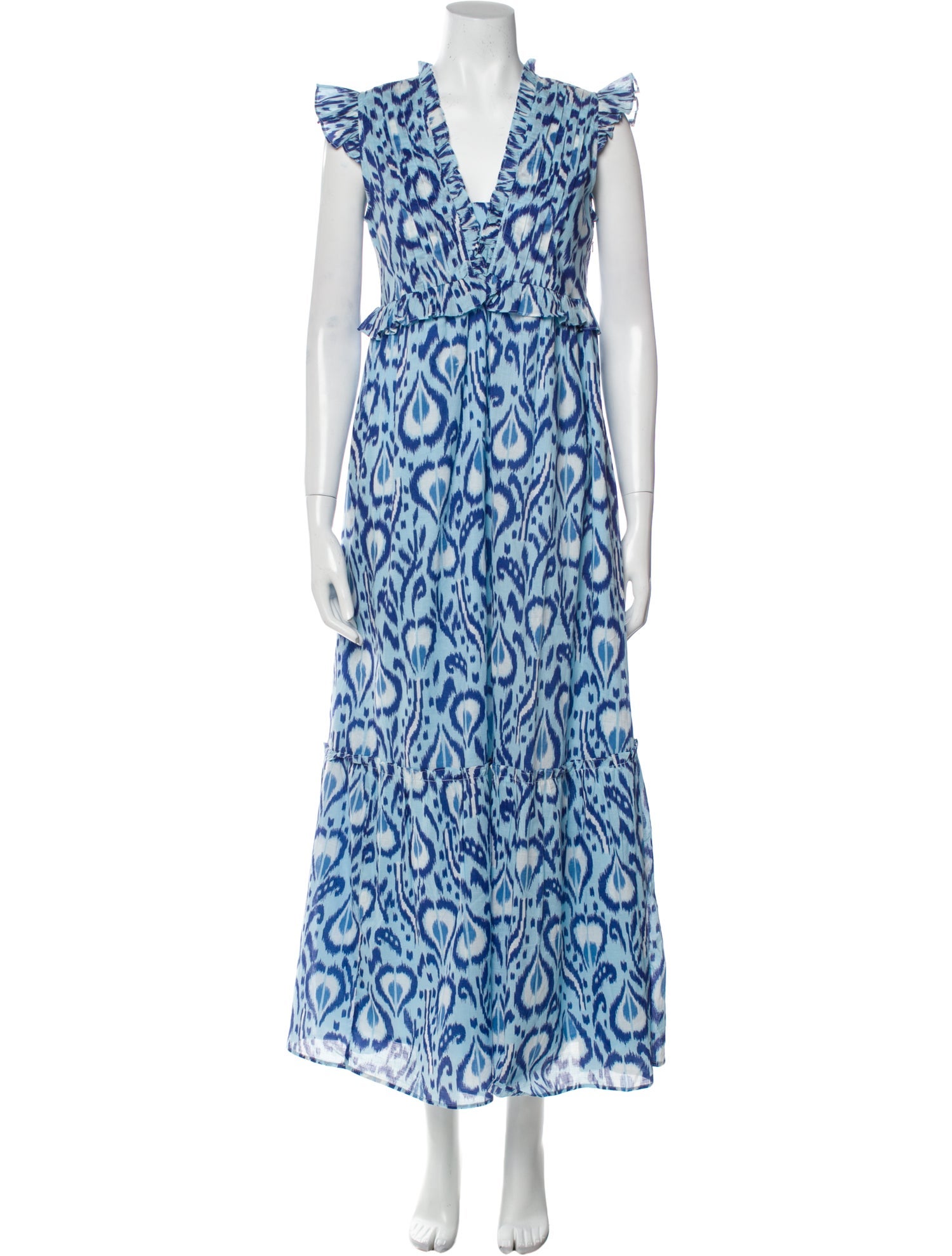 Daniel Benjamin Printed Long Dress