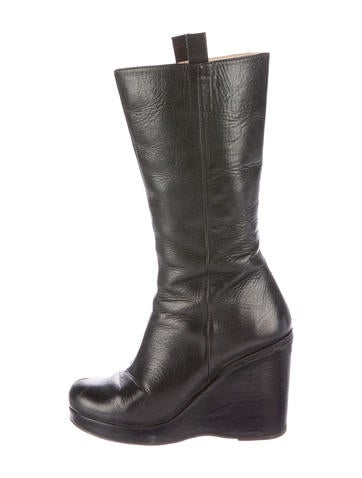 Damir Doma Leather Wedge Boots