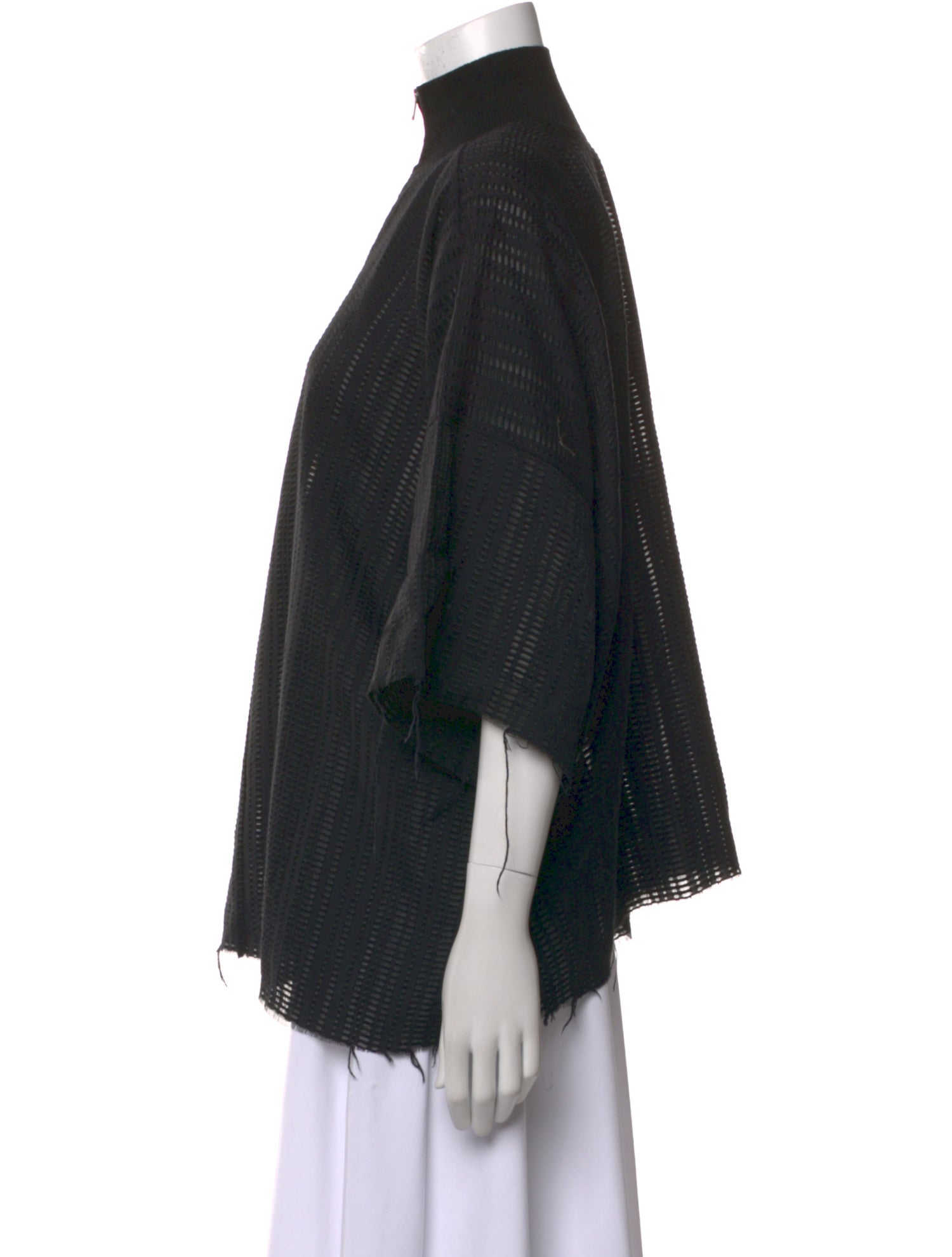 Damir Doma Mock Neck Three-Quarter Sleeve Top