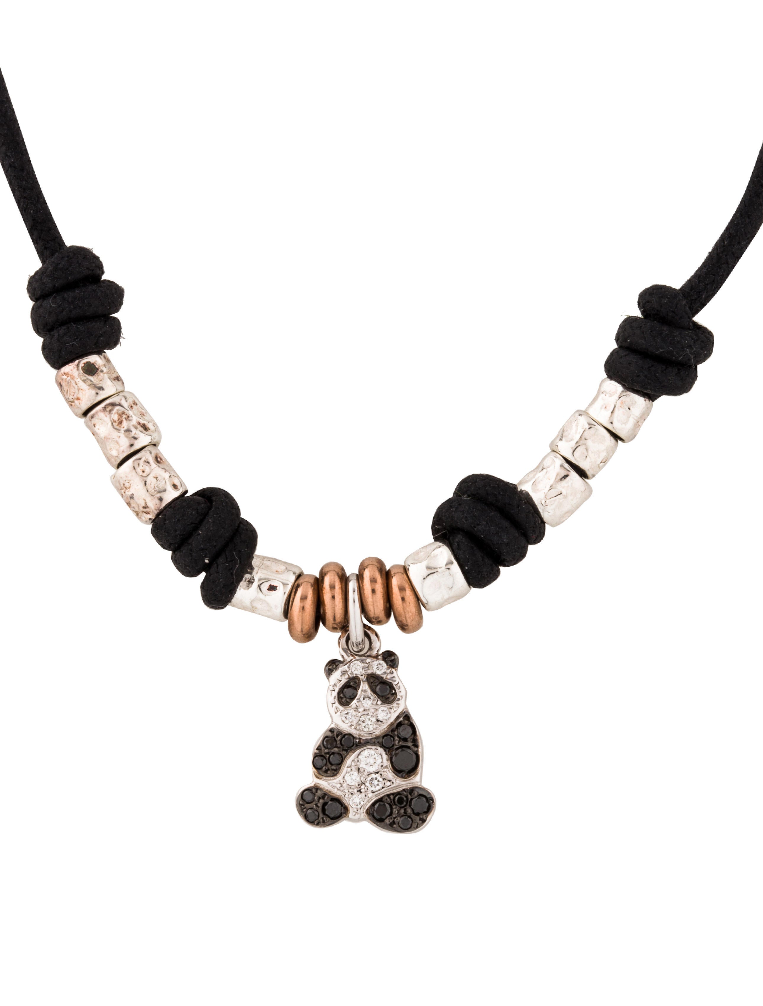 Dodo Diamond Panda Cord Necklace
