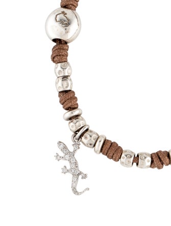 Dodo Diamond & Cord Charm Bracelet