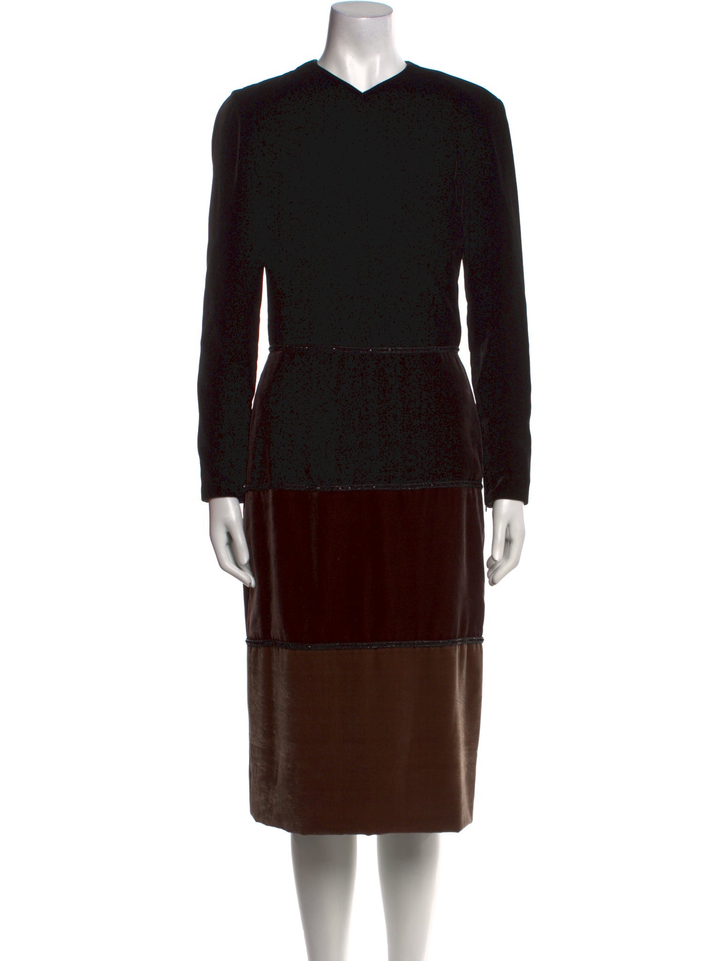 Donald Deal Velvet Midi Length Dress