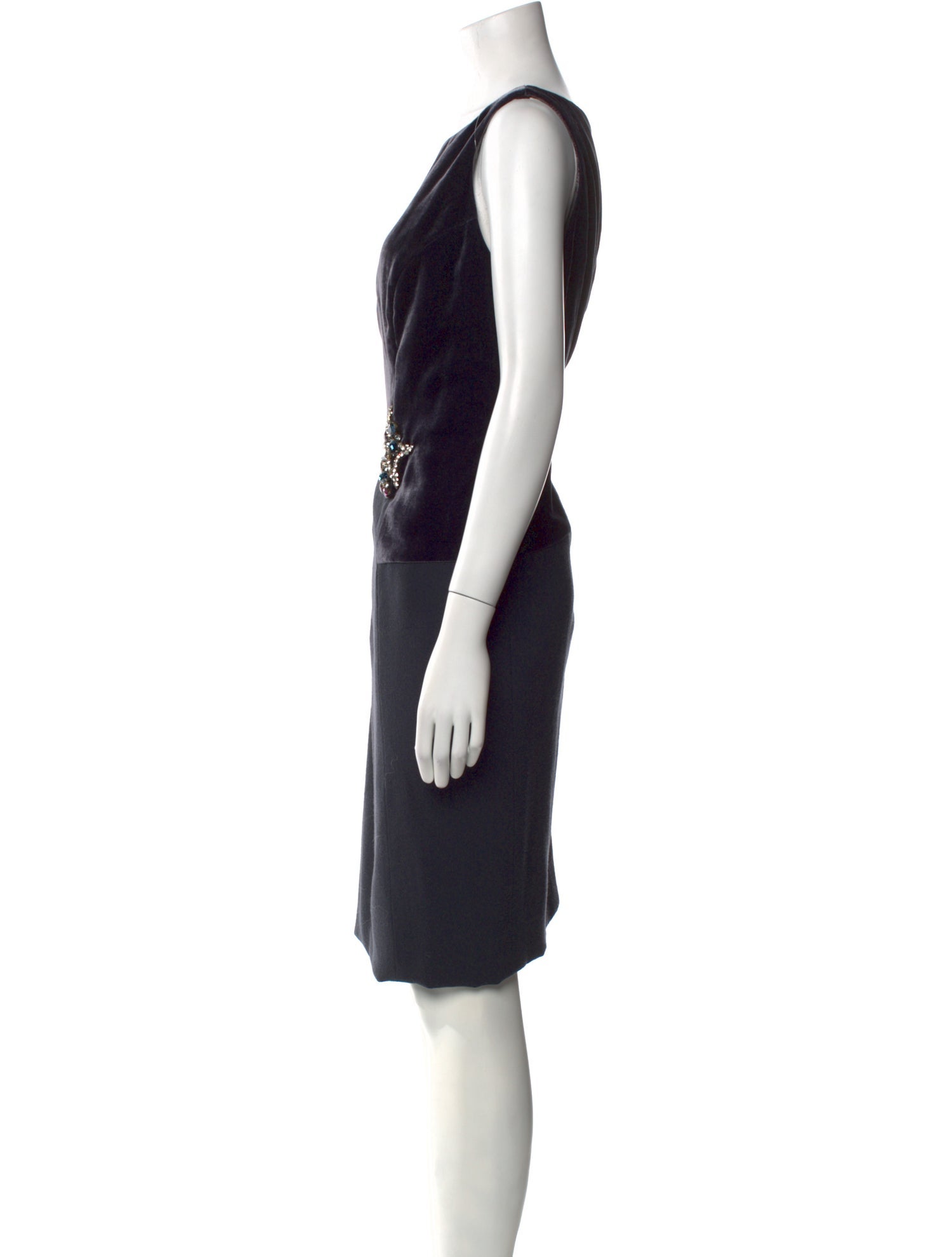 Donald Deal Silk Knee-Length Dress