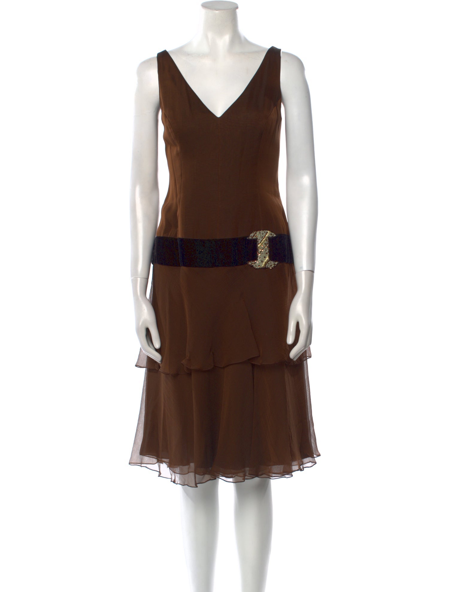 Donald Deal V-Neck Knee-Length Dress