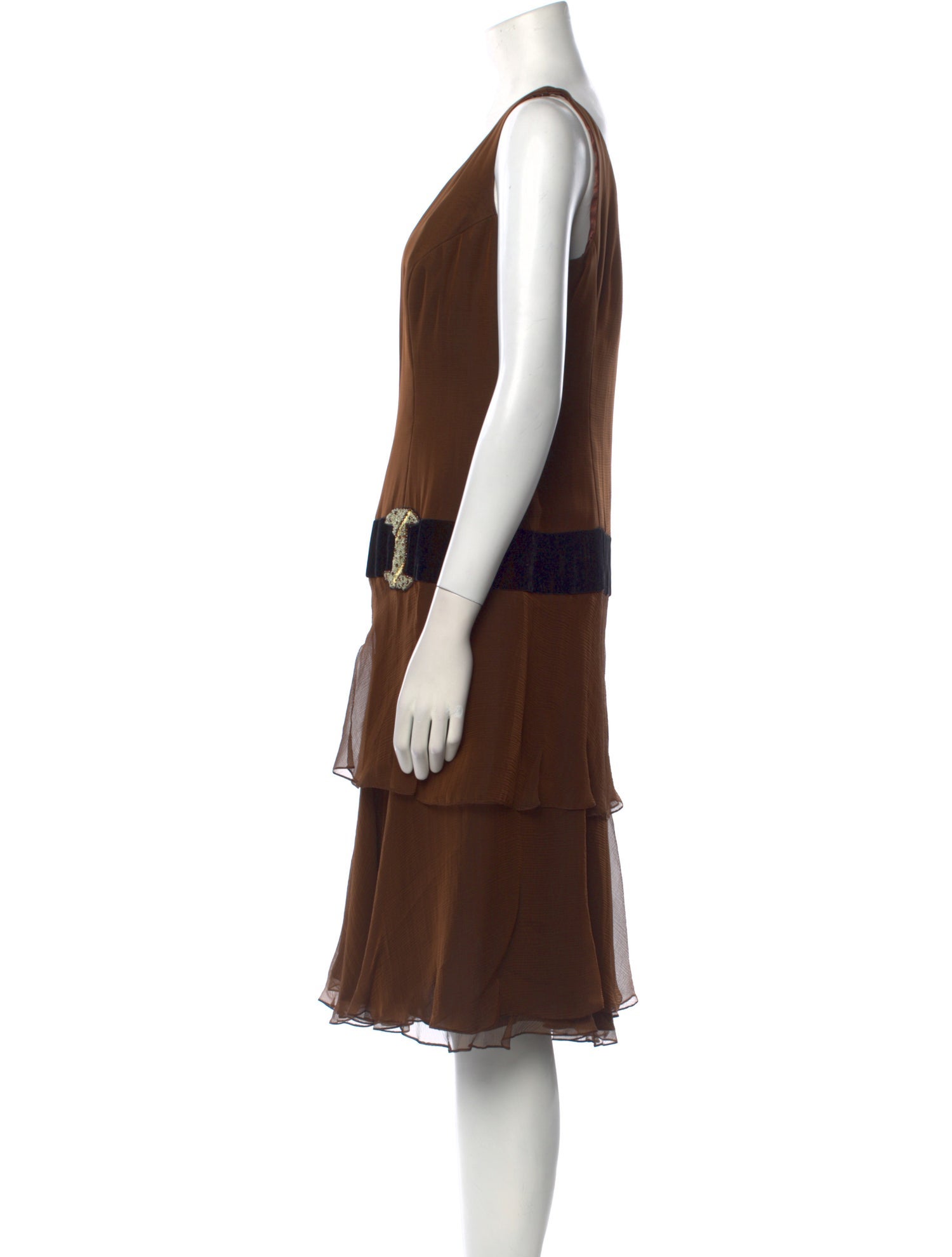 Donald Deal V-Neck Knee-Length Dress