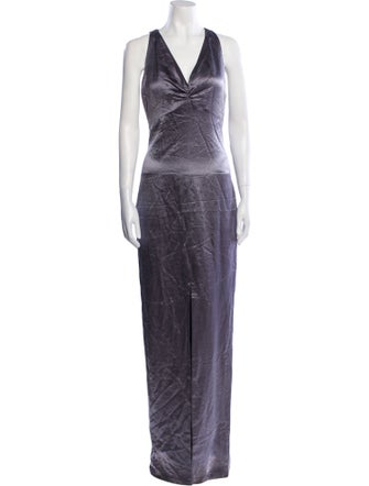 Donald Deal Satin Long Dress