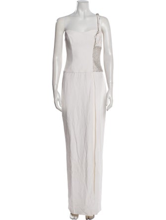 Donald Deal Square Neckline Long Dress