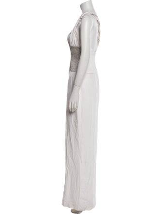 Donald Deal Square Neckline Long Dress