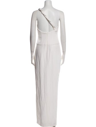 Donald Deal Square Neckline Long Dress