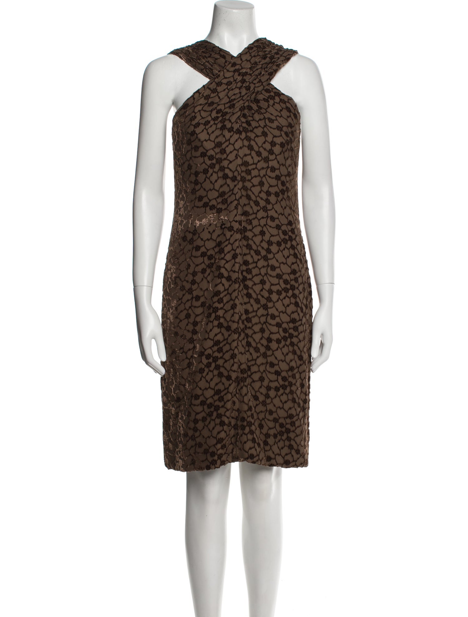 Donald Deal Silk Knee-Length Dress