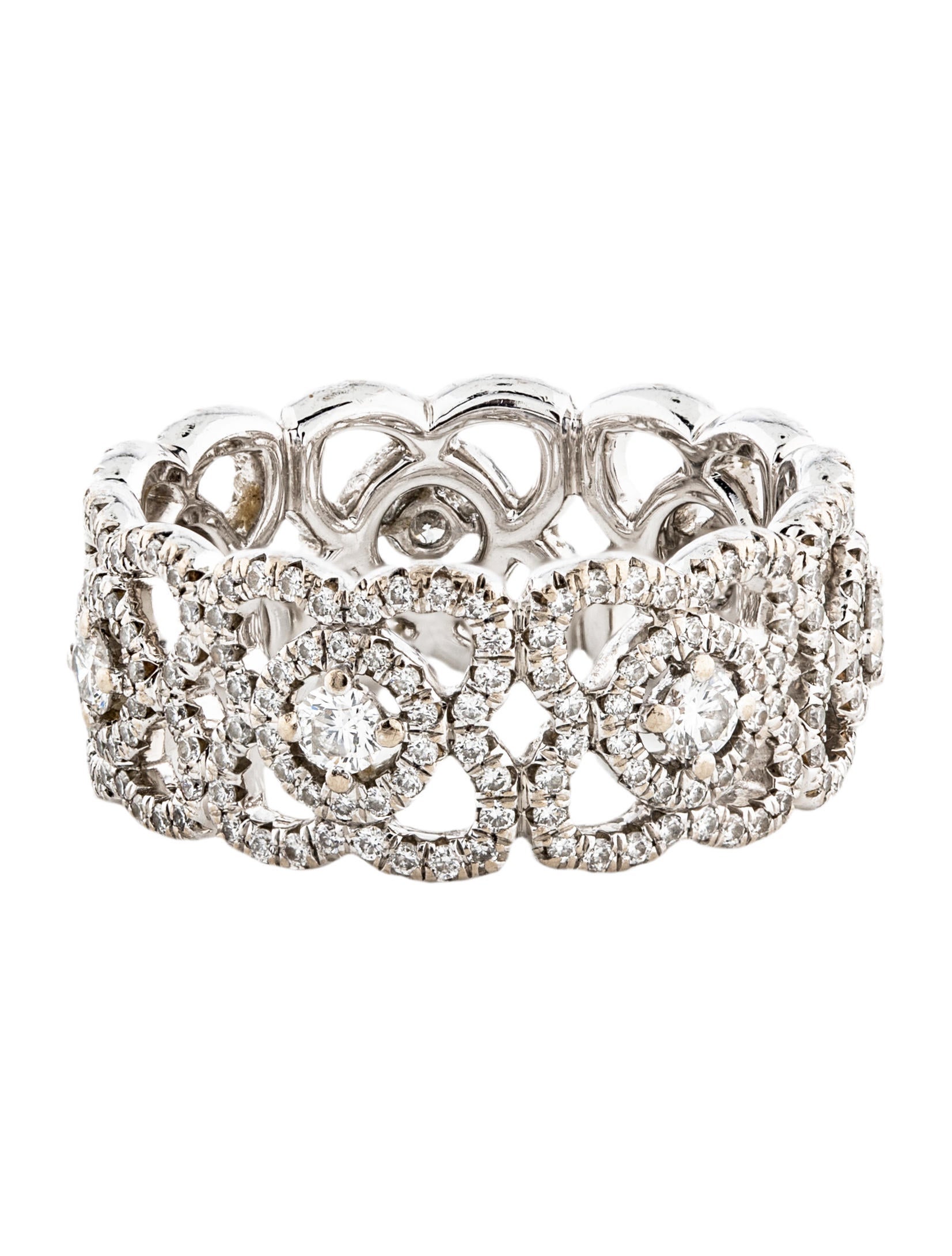 De Beers 18K Diamond Enchanted Lotus Band Rings DEB20145 The RealReal