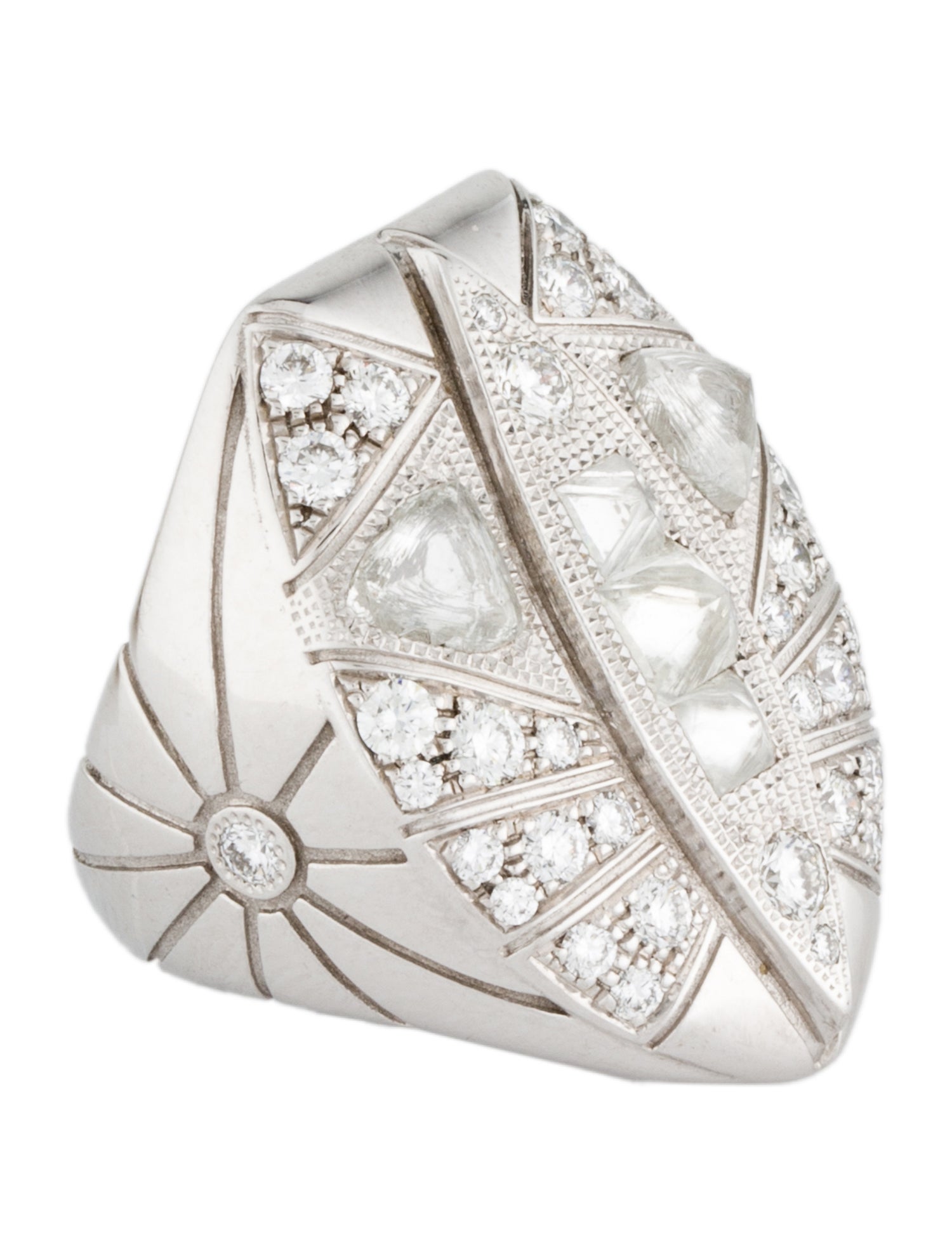 De Beers 18K Diamond Rocket Cocktail Ring