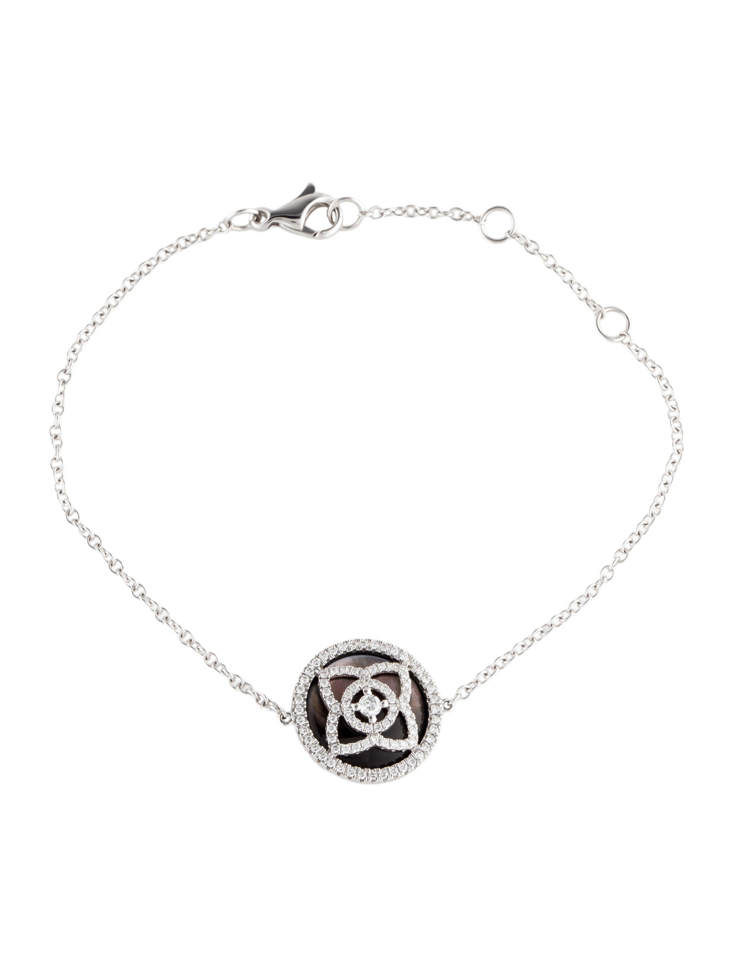 De Beers 18K Mother of Pearl & Diamond Enhanced Lotus Station Bracelet