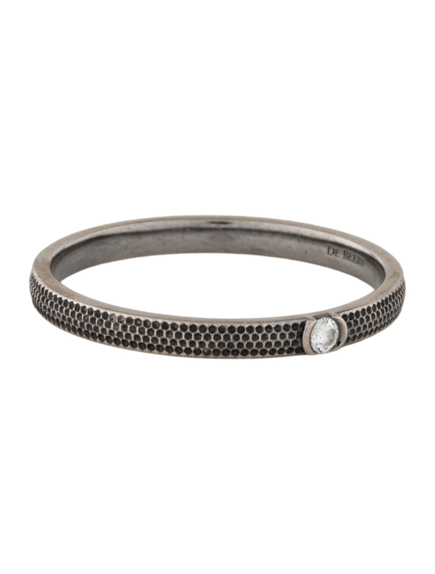 De Beers 18K Diamond Talisman Azulea Small Band