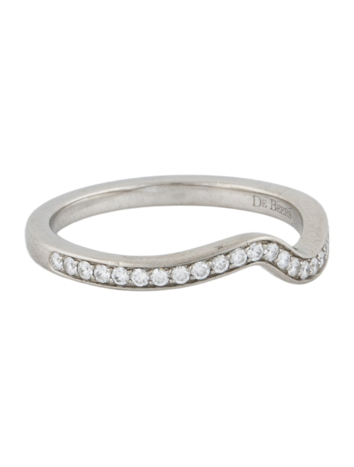 De Beers Platinum Diamond Caress Band