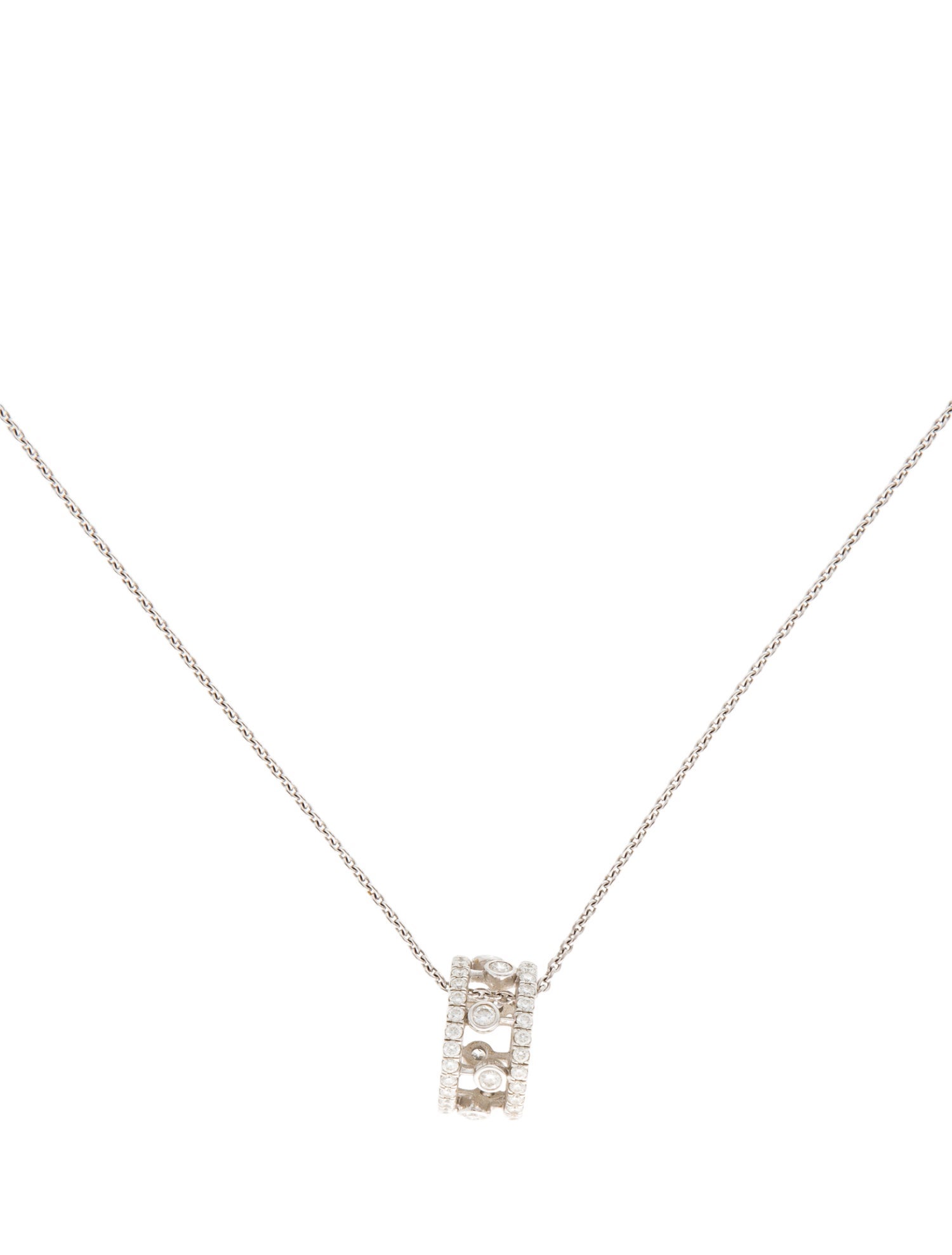 De Beers 18K Diamond Dewdrop Pendant Necklace