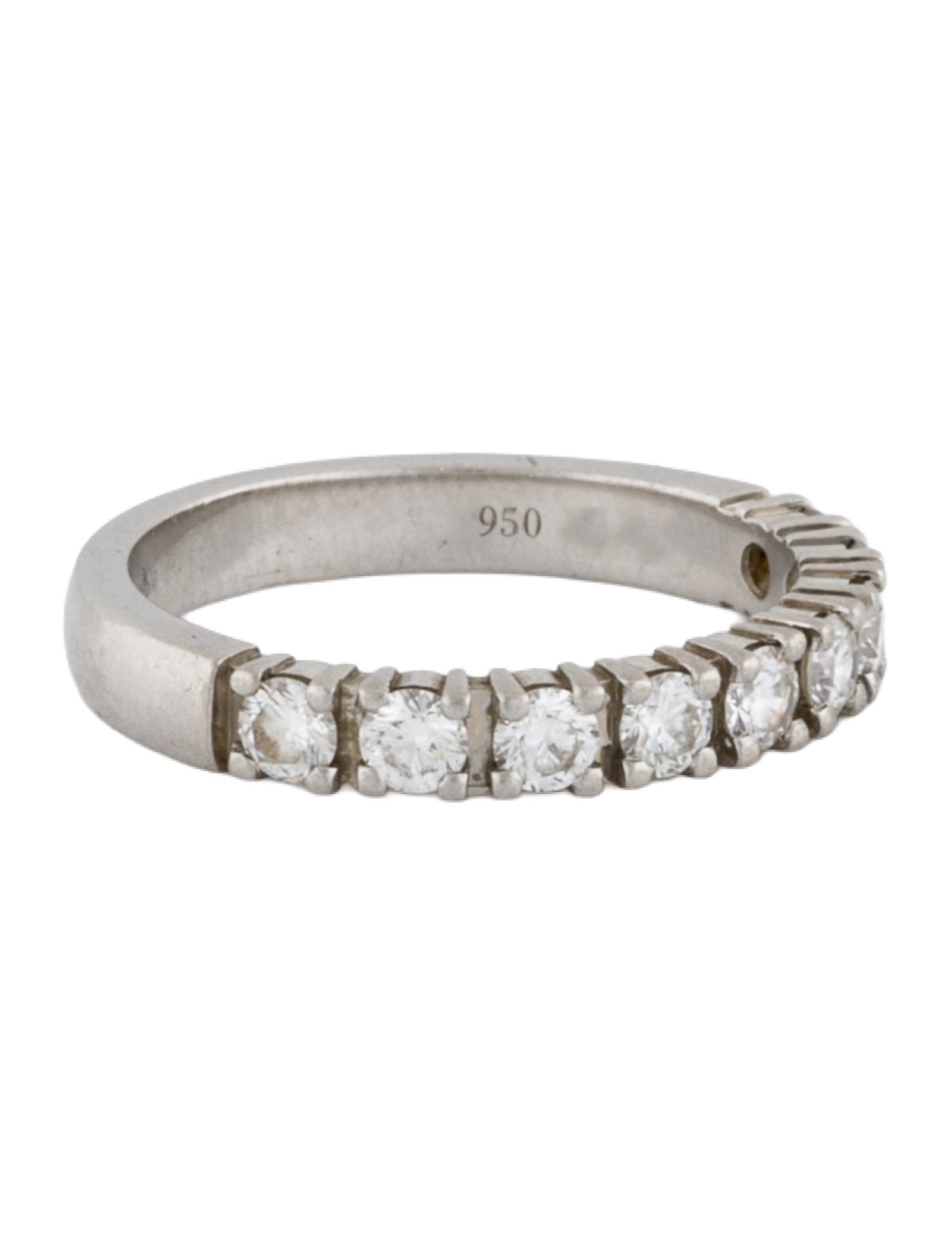 De Beers Platinum Diamond DB Classic Half Eternity Band