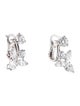 De Beers Platinum 4.23ctw Diamond Cluster Earclips