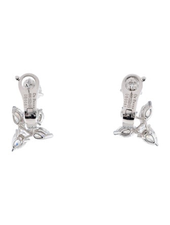 De Beers Platinum 4.23ctw Diamond Cluster Earclips