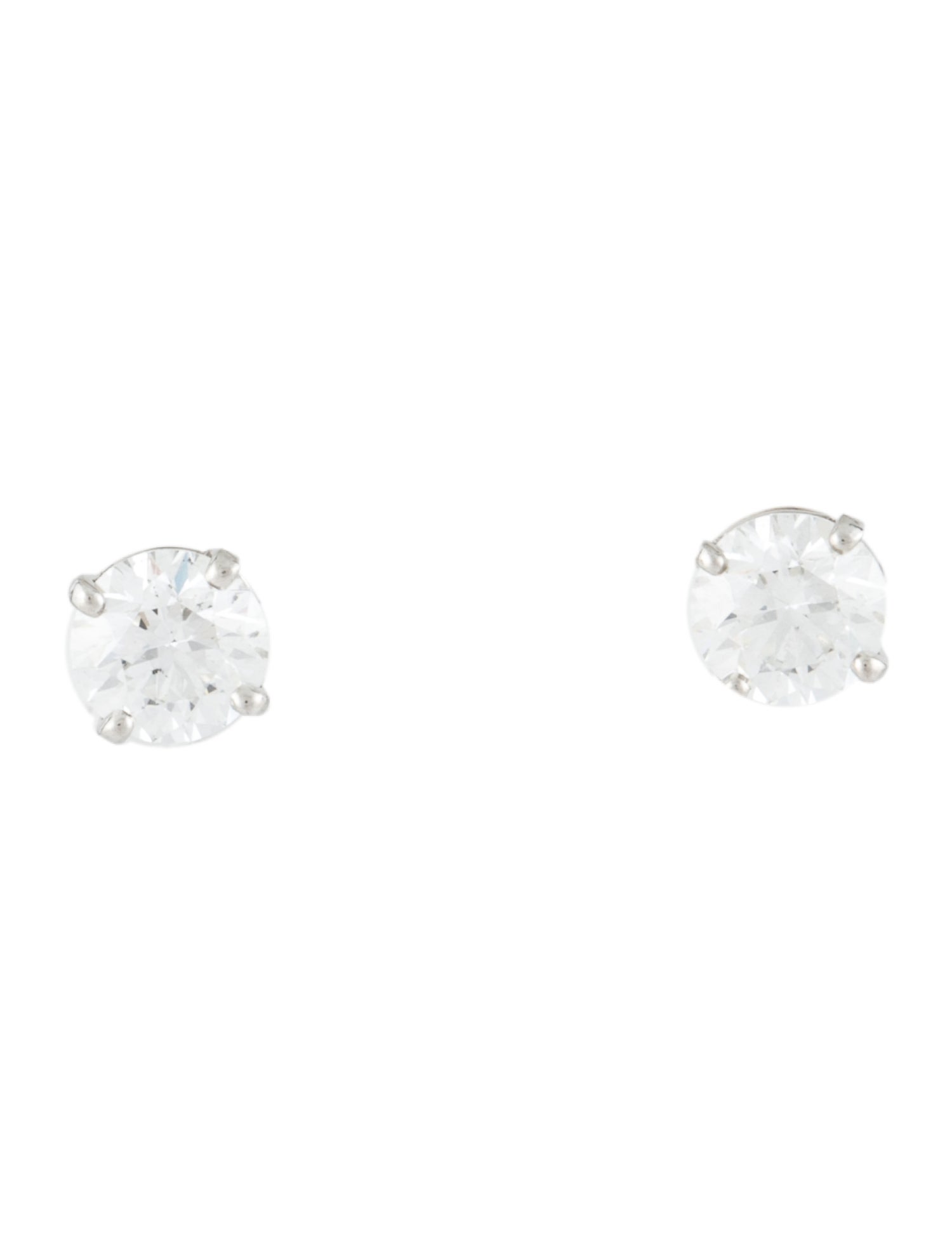 De Beers Platinum 1.48ctw Diamond DB Classic Studs