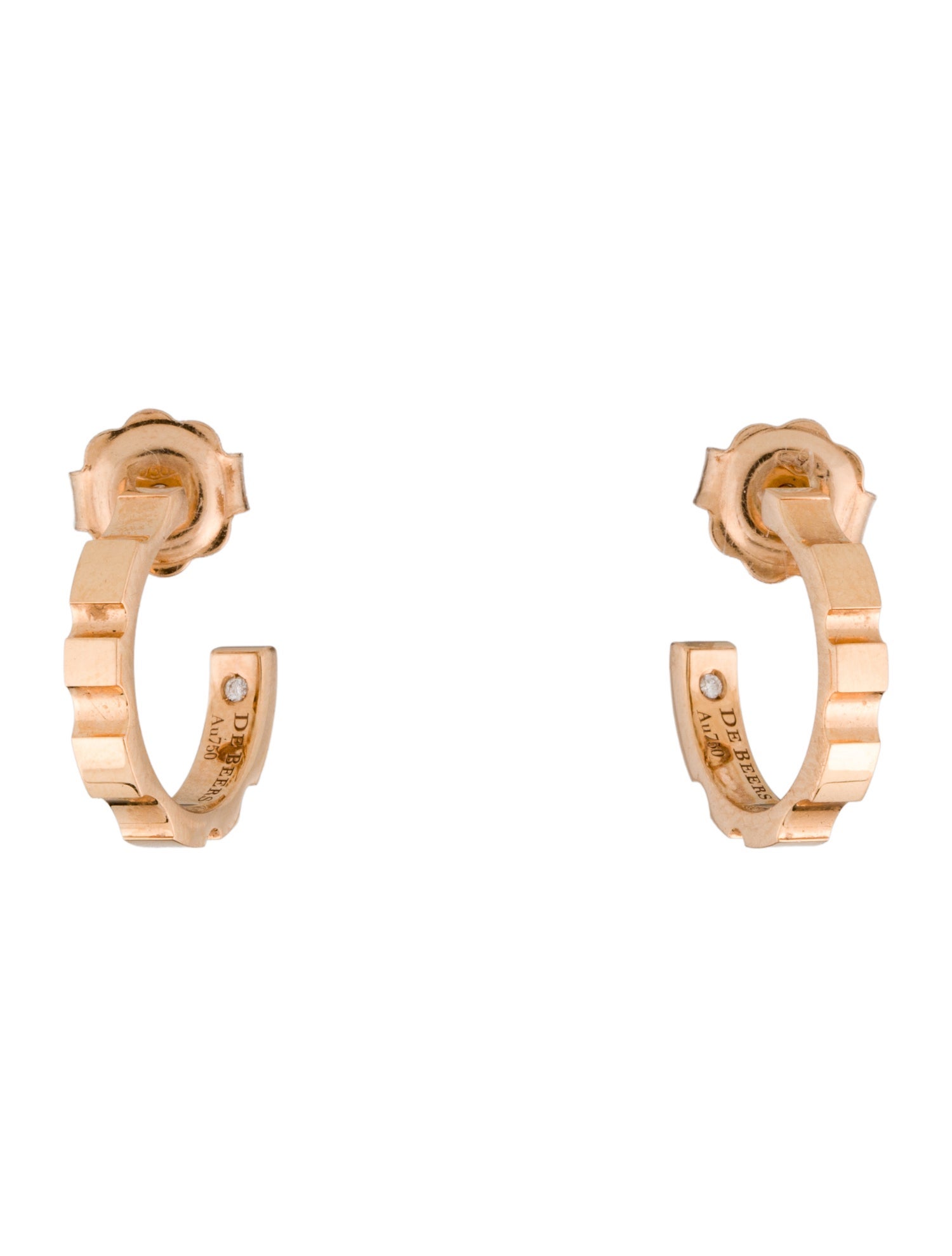 De Beers 18K RVL Hoop Earrings