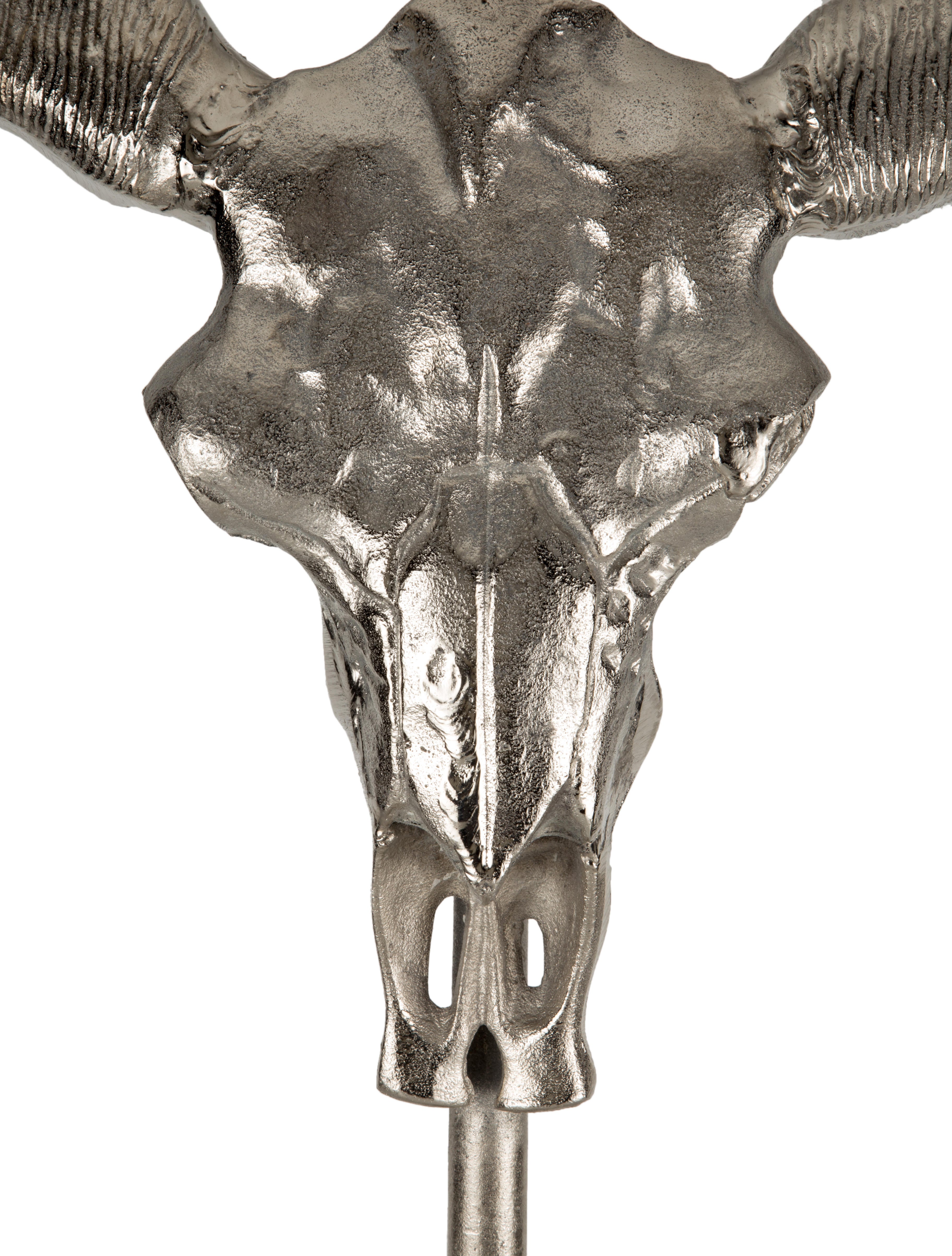 Metal Bull Skull Sculpture Decor And Accessories DECOR21143 The