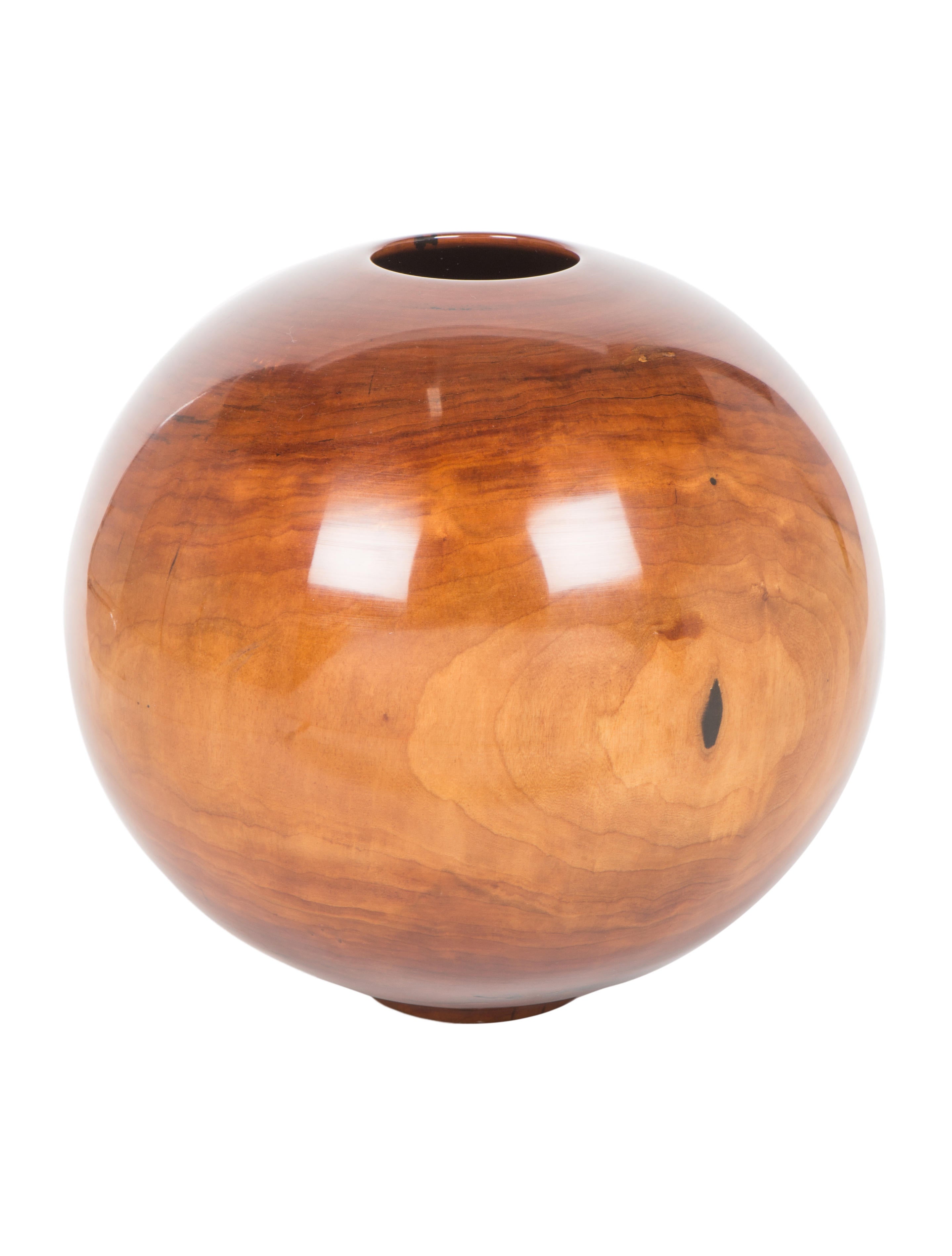 Decor Philip Moulthrop Wild Cherry Wood Sphere