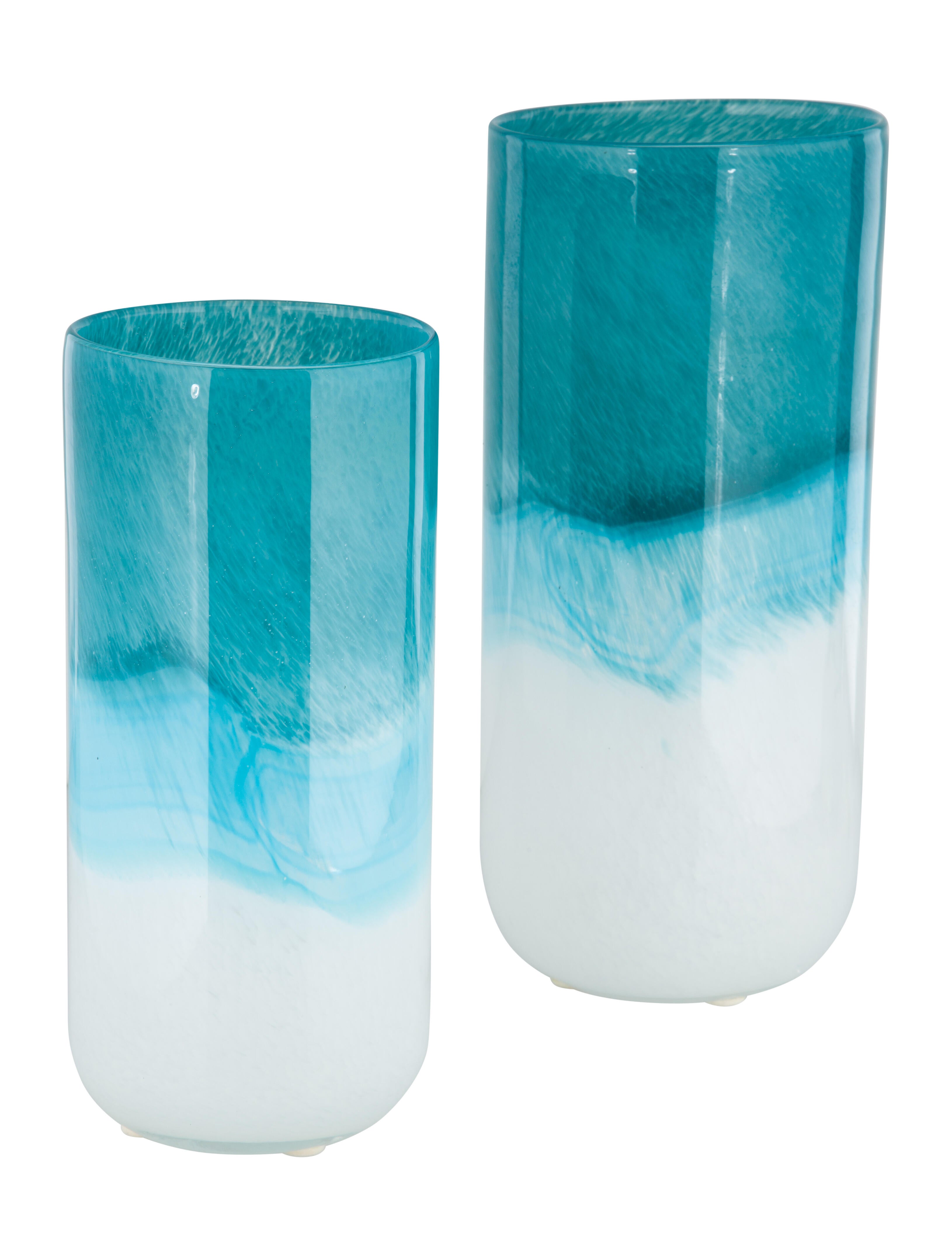 Decor 2Piece Decorative Vases Blue Decorative Accents, Decor